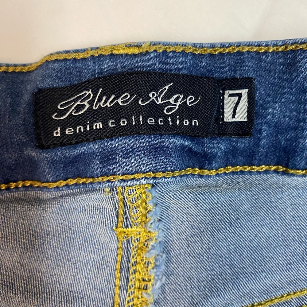 Blue Age High Rise Skinny Raw Hem Jeans Sz 7 - Picture 3 of 8